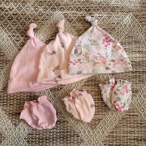 0-6m Hats and Mittens Bundle